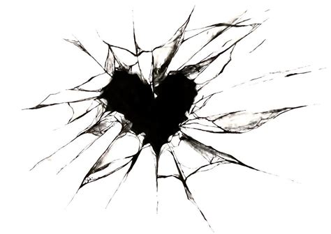 Broken Heart Art Print Shattered Glass Heart. Emotional Art Original ...