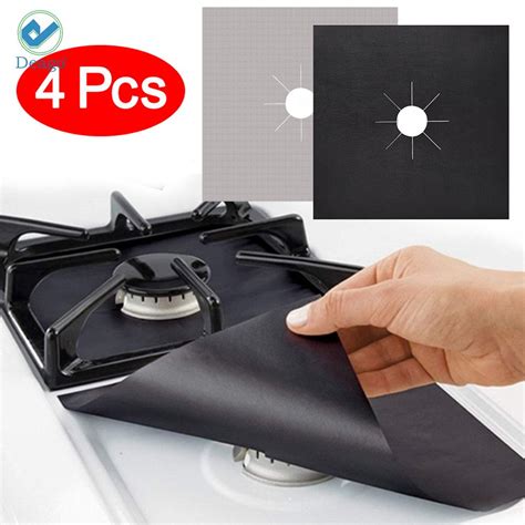 Deago 4 Pcs Non-Stick Gas Stove Burner Cover Gas Range Protectors ...