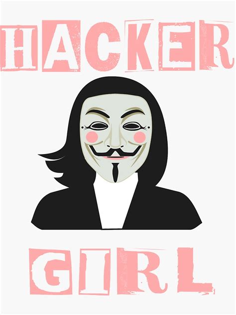 "Anonymous Mask Hacker Girl Project Zorgo Game Master PZ4" Sticker for ...