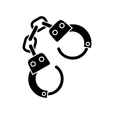 Handcuffs vector icon. police illustration sign. criminal symbol or ...