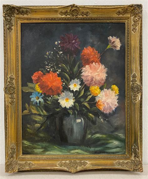 Unknown - Still Life with Flowers and Monkey 18th Century at 1stDibs