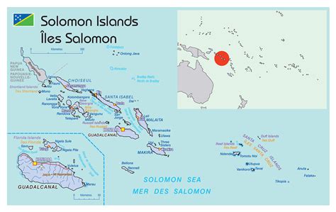 Large Political And Administrative Map Of Solomon Islands With Cities ...