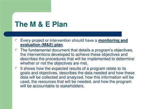 PPT - M & E Plans and Frameworks PowerPoint Presentation, free download ...