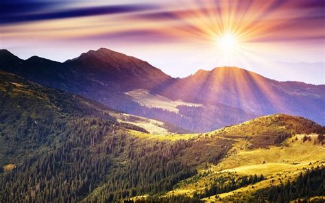 Beauty Sunrise in Mountain for Wallpapers