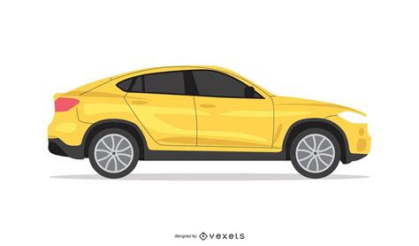 Yellow Car Vector Vector Download