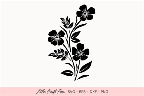 Flowers Silhouette Svg Graphic by Little Craft Fun - Creative Fabrica