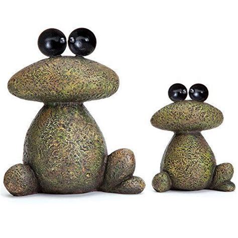 Whimsical Garden Statues Home Decor Resting Frogs Stone Sculpture Lawn ...