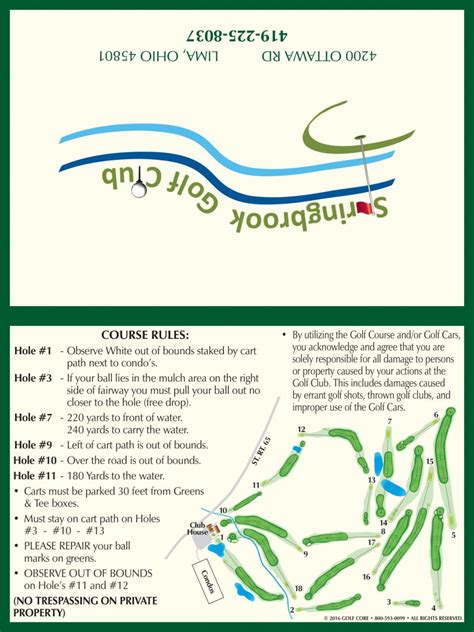 Course Info | Springbrook Golf Club