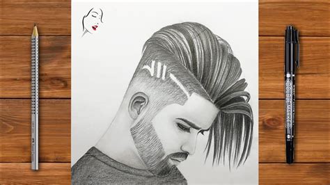 pencil Art Drawings Boy Hair - Ivette Landro