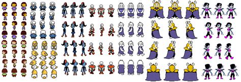 Undertale Characters Overworld Sprite Sheets by The-Smileyy on DeviantArt