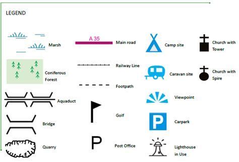 Topo Map Symbols And Map Legend