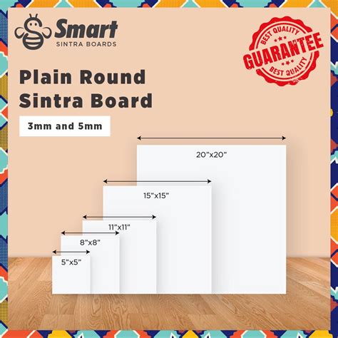 SINTRA BOARD x XINTRA BOARD WHITE ROUND SQUARE HEXAGON CUT SIZE CUSTOM ...