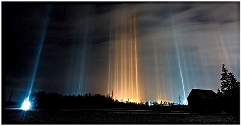 Light pillars in Alberta: Photographer captures rare natural phenomenon ...