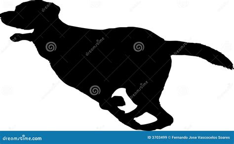 Silhouette Of A Running Dog Royalty Free Stock Images - Image: 3703499