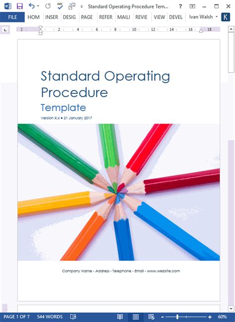 Standard Operating Procedure (SOPs) templates – Templates, Forms ...