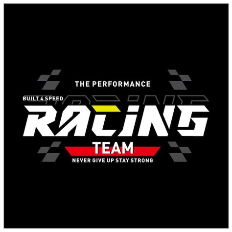 Premium Vector | Racing team typography vector illustration for print t ...