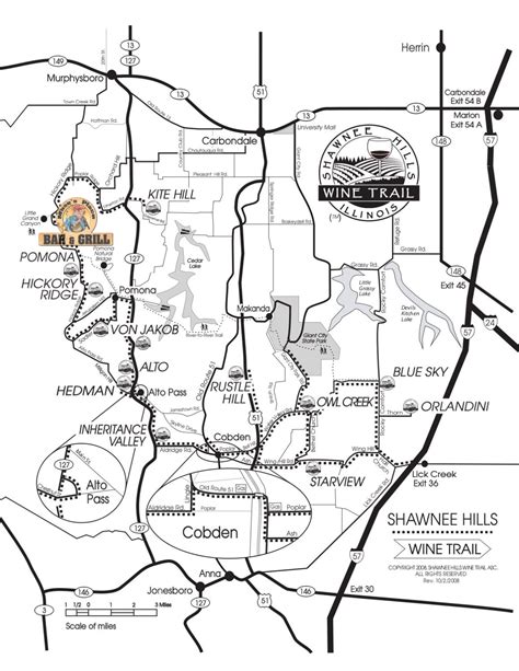 Shawnee Hills Wine Trail Map