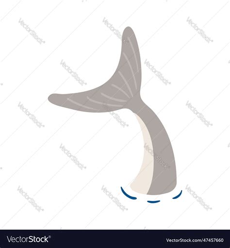 Shark tail ocean landscape element Royalty Free Vector Image