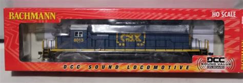 BACHMANN #67202 HO scale “CSX” SD40-2 DCC with Sound Road #8013 NEW ...