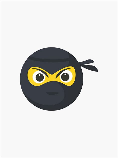 "Ninja Emoji" Sticker for Sale by JaneApril | Redbubble