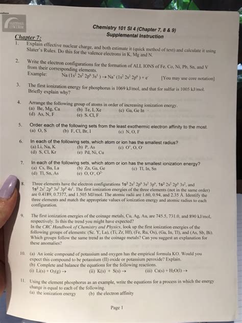 Solved Explain effective nuclear charge, and both estimate | Chegg.com