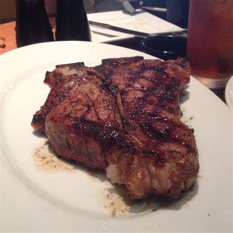 And this delicious item is porterhouse steak for two, medium rare at ...