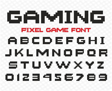 Game Font Pixel Font Gamer Font Pixel Art Font Pixel Text Font Game ...