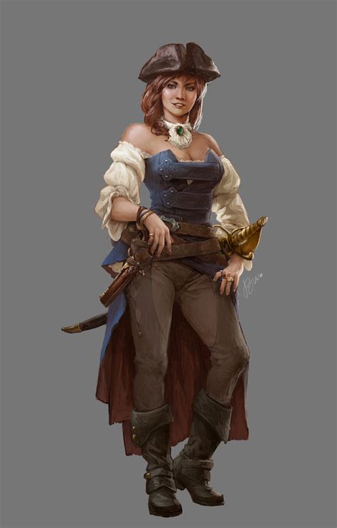 Female Pirate Drawing