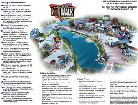 Universal Orlando Maps - Universal Studios Florida Citywalk Map ...