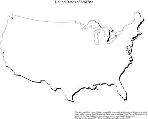 Printable United States Outline Map - Printable US Maps