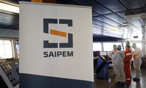 A Saipem logo in seen on the bridge of the Saipem 10000 deepwater ...