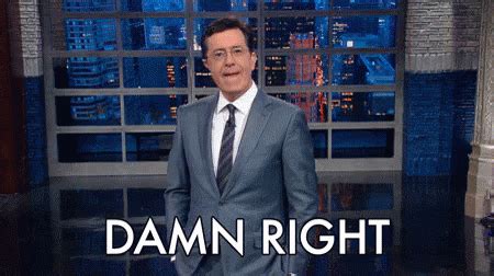 Stephen Colbert Damn Right GIF - StephenColbert DamnRight Right ...