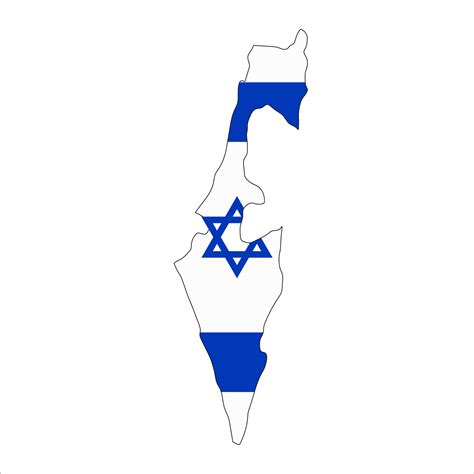 Israel map silhouette with flag isolated on white background 24668944 ...