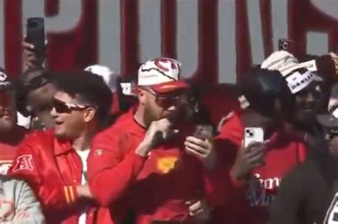 Travis Kelce Belts Out Garth Brooks at Chiefs Parade