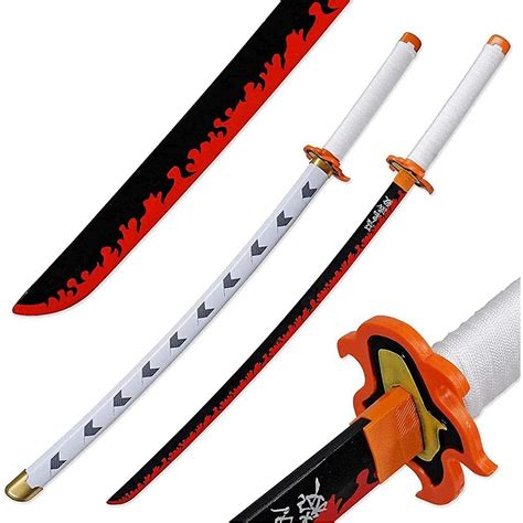 Buy LOLPIP Demon Slayer Cosplay Katanas Blade Weapon Prop Rengoku ...