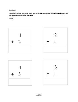 Rocket Math Addition Facts and Letter to Parents by iheart2ndgrade