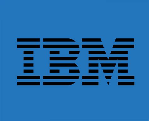 IBM Brand Symbol Software Computer Logo Black Design Vector ...