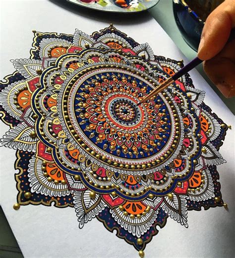 asmahanmosleh_06 | Mandala dessin, Mandala, Peinture mandala