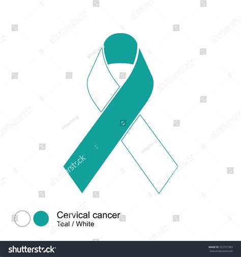 Cervical Cancer Ribbon Vector Stock Vector (Royalty Free) 353757383