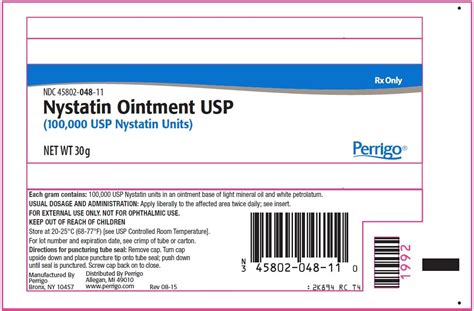 Nystatin Ointment - FDA prescribing information, side effects and uses