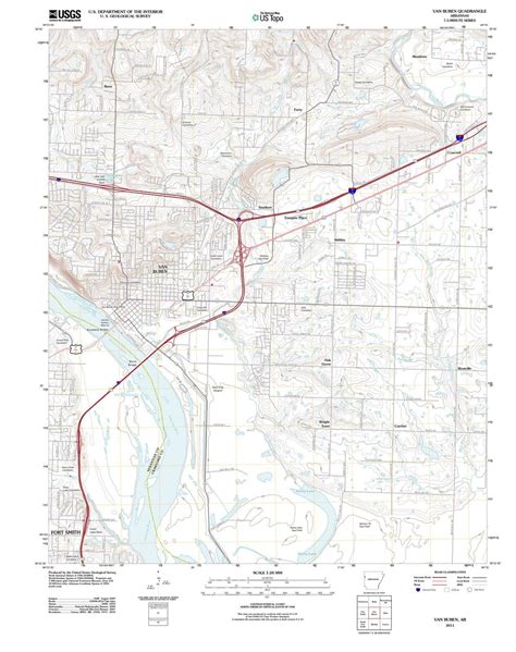 2011 Van Buren, AR - Arkansas - USGS Topographic Map | Topographic map ...