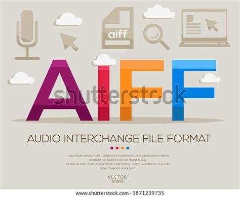 Aiff Mean Audio Interchange File Format Stock Vector (Royalty Free ...