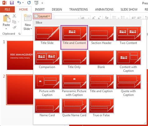 Changing Slide Layouts - CHASS IT - NC State