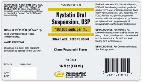 Nystatin Oral Suspension - FDA prescribing information, side effects ...