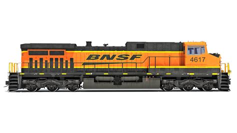 Locomotive GE AC4400CW BNSF 3D Model $159 - .xsi .obj .lwo .c4d .max ...