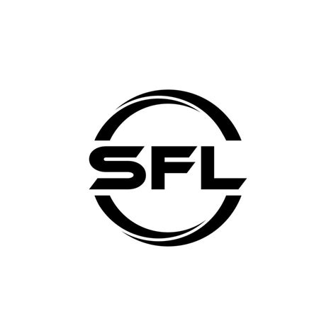 SFL letter logo design in illustration. Vector logo, calligraphy ...