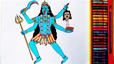 How to Draw Mahakali Mata Time-lapse Video | Kali Mata Ki Drawing | By ...