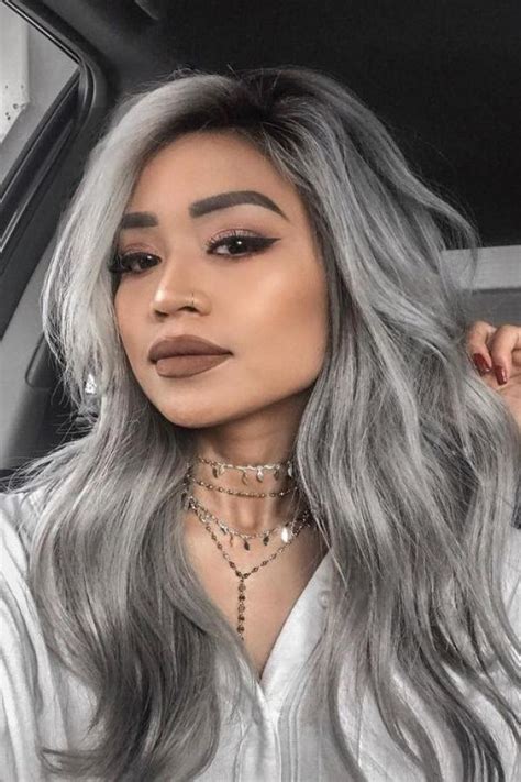 1BT Silver/Grey Long Wave Lace Front Virgin Human Hair Wig - Human Hair ...