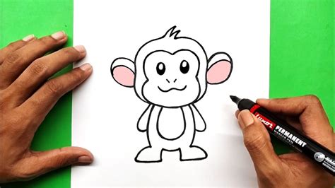 How to draw a monkey step-by-step tutorial | easy draw monkey for ...