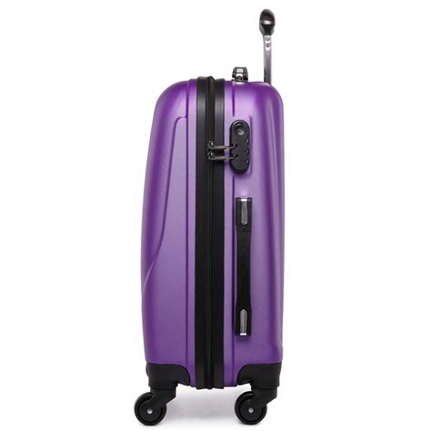 L1602L - 20" Hard Shell 4 Wheel Spinner Suitcase ABS Cabin Luggage Purple